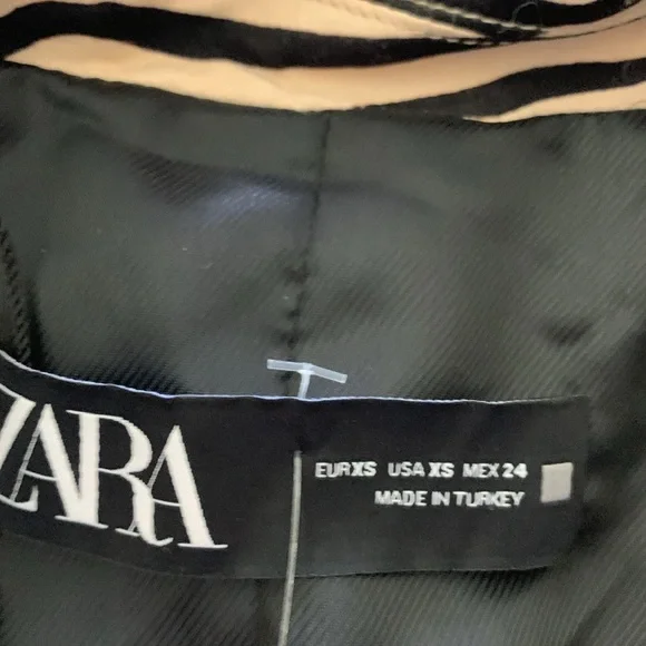 New Zara women animal print satin effect blazer - Picture 10 of 14